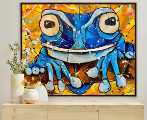 
                  
                    Load image into Gallery viewer, Blå og giftig 100x80
                  
                