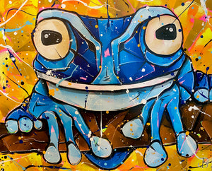 
                  
                    Load image into Gallery viewer, Blå og giftig 100x80
                  
                