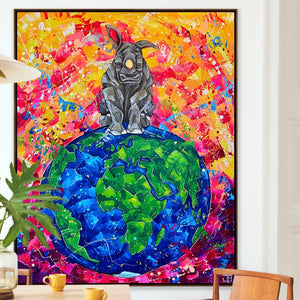 
                  
                    Load image into Gallery viewer, We are the world (næsehorn) 150x120
                  
                