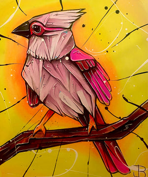 
                  
                    Load image into Gallery viewer, Pink Cardinal 60x50
                  
                