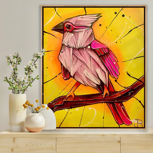 
                  
                    Load image into Gallery viewer, Pink Cardinal 60x50
                  
                