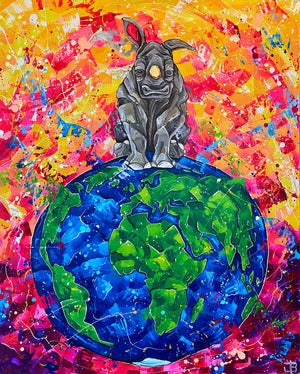
                  
                    Load image into Gallery viewer, We are the world (næsehorn) 150x120
                  
                