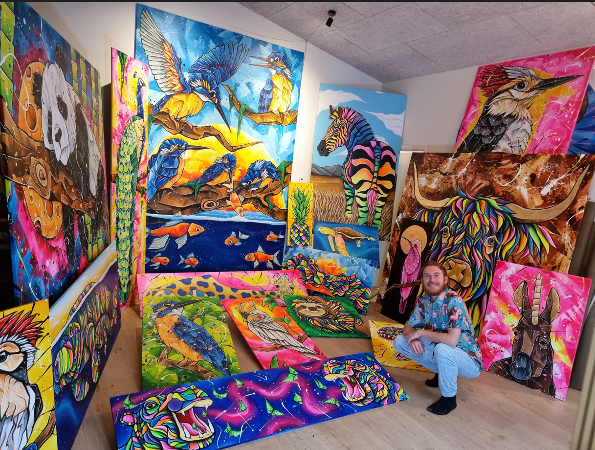 Jakob Bredahl i sit atelier i Silkeborg