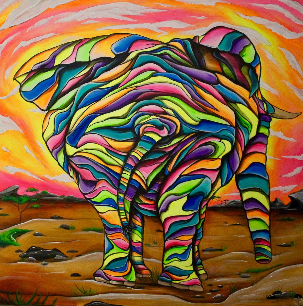 
                  
                    Load image into Gallery viewer, Elefant røv på savanne 150x150
                  
                