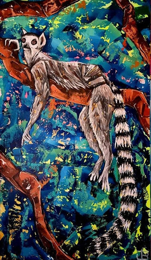 
                  
                    Load image into Gallery viewer, Den søvnige lemur 140x80
                  
                