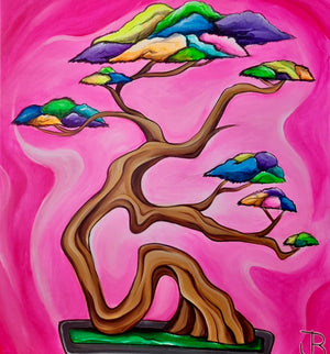 
                  
                    Load image into Gallery viewer, Pink bonsai 70x65
                  
                