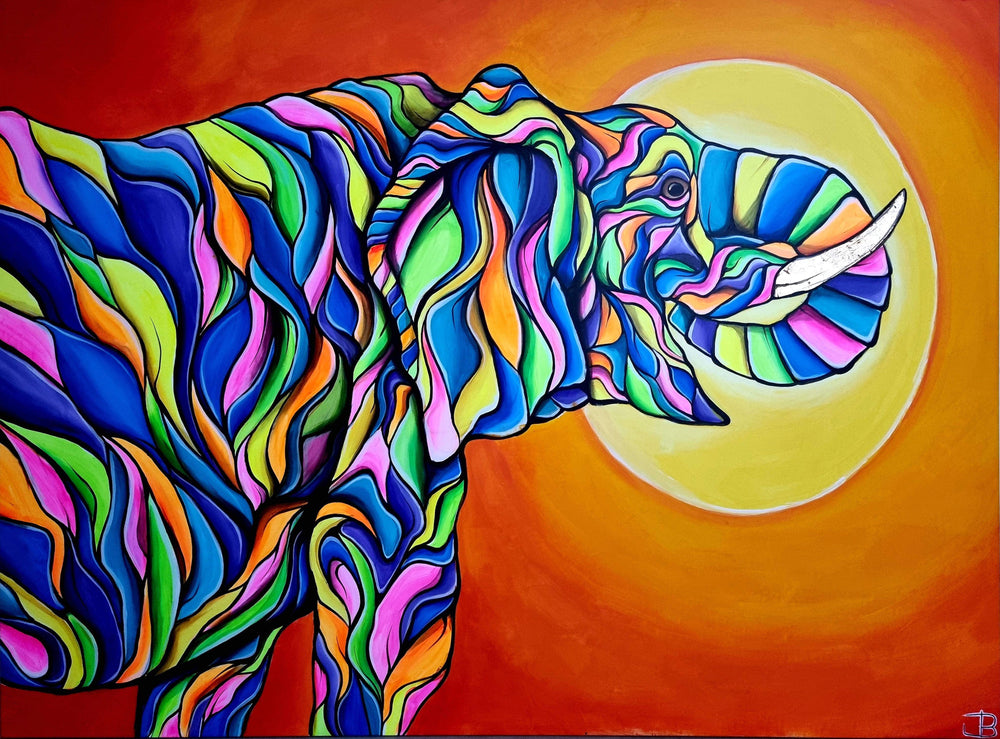 
                  
                    Load image into Gallery viewer, Sunrise Elephant 200x150
                  
                