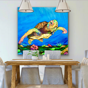 
                  
                    Load image into Gallery viewer, Psychedelic Turtle 120x120
                  
                