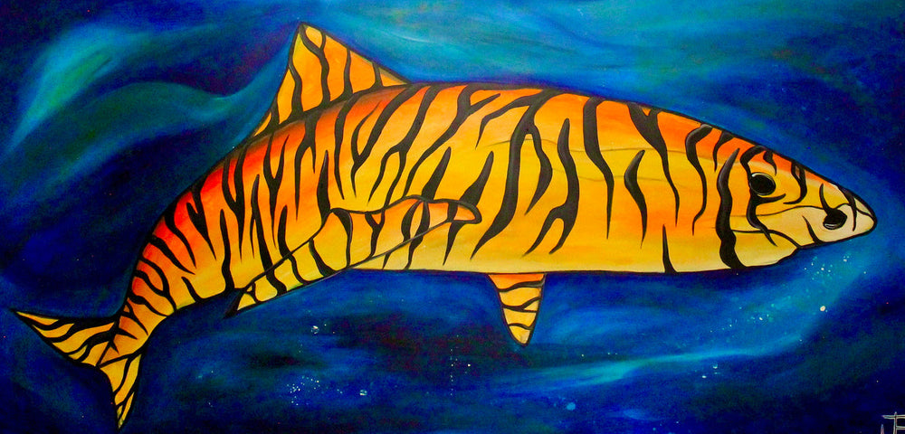 
                  
                    Load image into Gallery viewer, Tigerstribet tigerhaj 200x100
                  
                