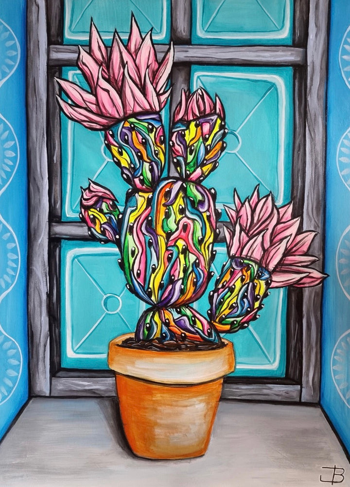 
                  
                    Load image into Gallery viewer, Psykedelisk kaktus 80x60
                  
                