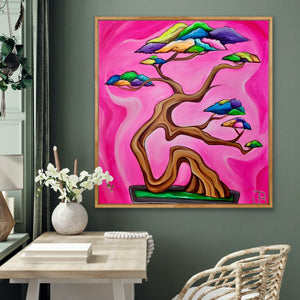
                  
                    Load image into Gallery viewer, Pink bonsai 70x65
                  
                